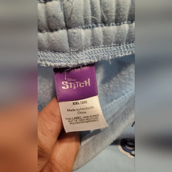 Blue Stitch Sweatpants With Pockets - Picture 3 of 5